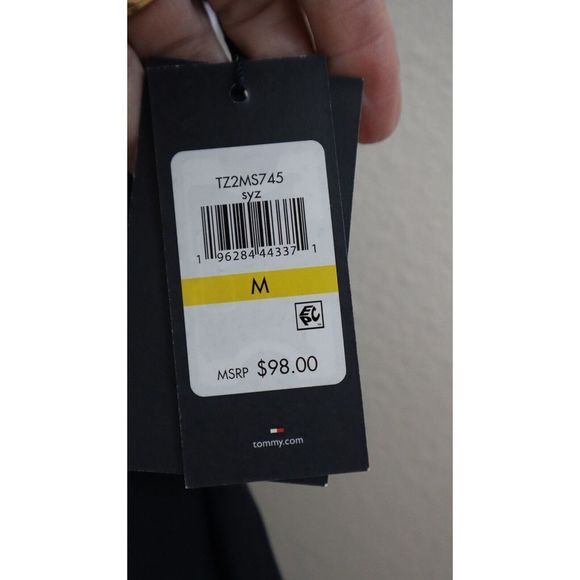 Tommy Hilfiger TZ2MS745 Sz M Sky Captain Logo Stripe Cross Back 1-Pc Swimsuit$98 - Picture 8 of 10